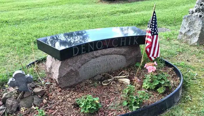 Customized Cemetery Bench Monument in bergen county nj