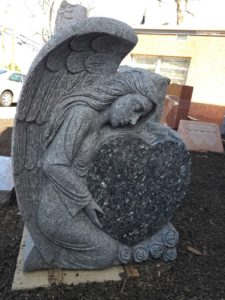 angel shaped headstone in bergen county nj